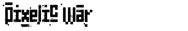 Pixelic War font preview